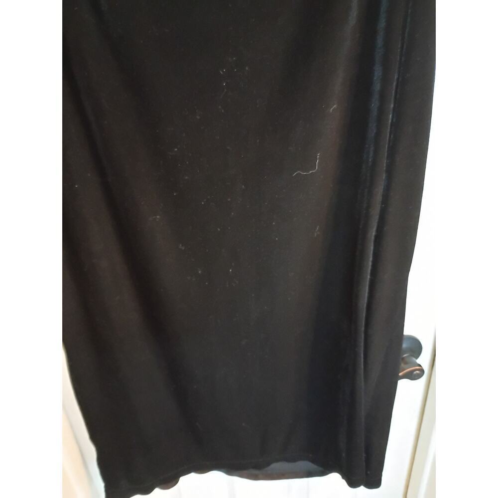 Fashion Bug Black Velvet Maxi Skirt Side Slit Sz 24W Holiday Festival - Picture 3 of 10